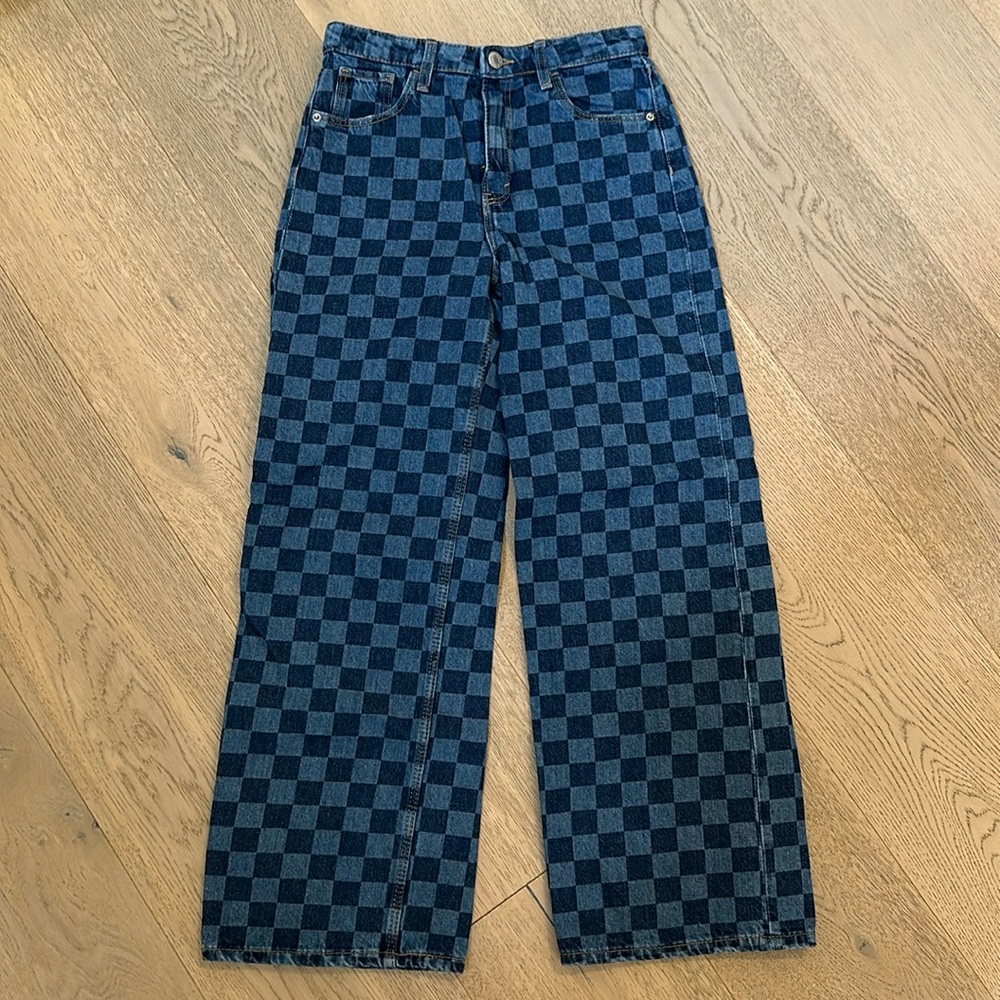 H&M checkered jeans
